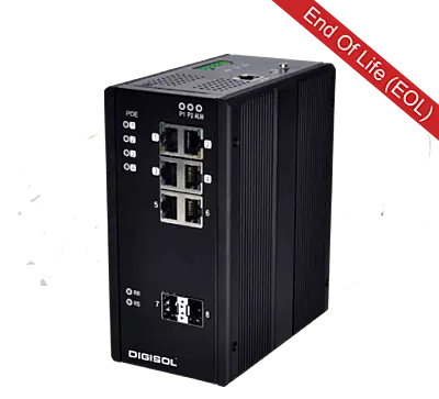 DG-IS4508HP – Digisol L2 Managed Din-Rail Industrial Ethernet Switch