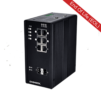 DG-IS4508HP – Digisol L2 Managed Din-Rail Industrial Ethernet Switch