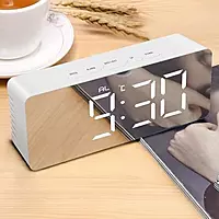 Zigdeal Digital Clock – Clear LED Display  Alarm Function  Desk & Bedside Use