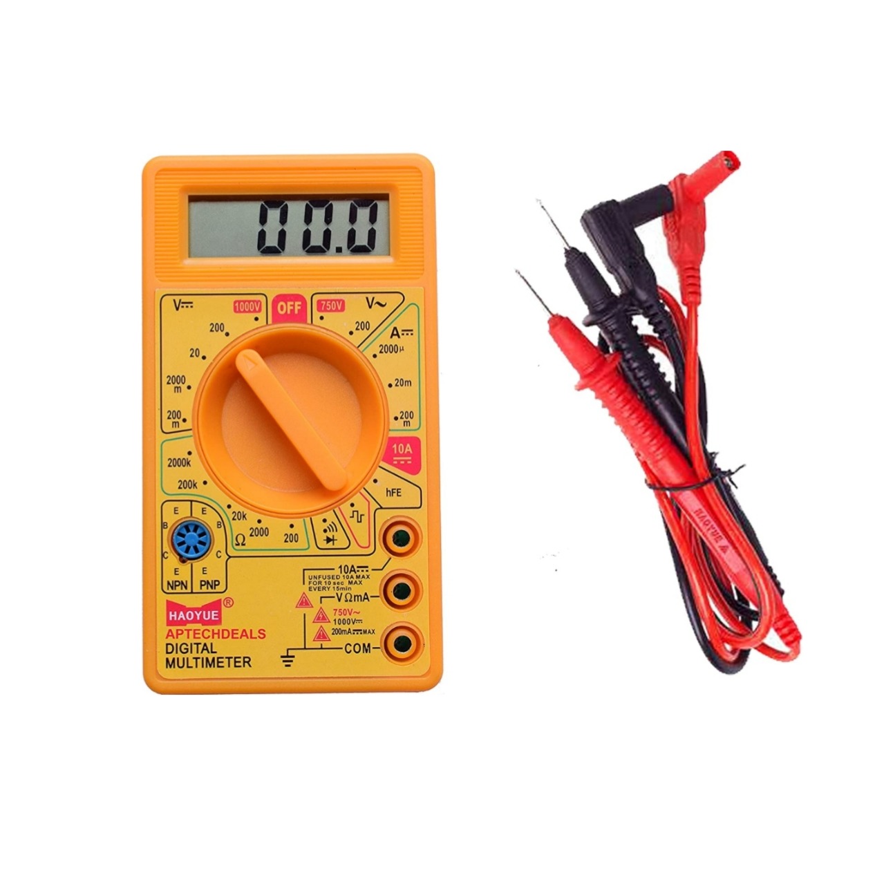 LCD Display Digital Multimeter ,Accurate Voltage & Current Testing, Compatible for Home, Lab & Industrial Use (Yellow) LCD Display Digital Multimeter ,Accurate Voltage & Current Testing, Compatible for Home, Lab & Industrial Use (Yellow)