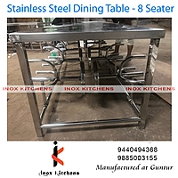 SS Dining Table 8 Seater Stool Type Foldable