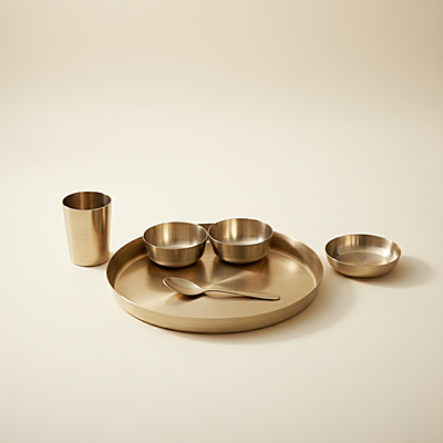 PURE TIN BRONZE THALI SET 11''