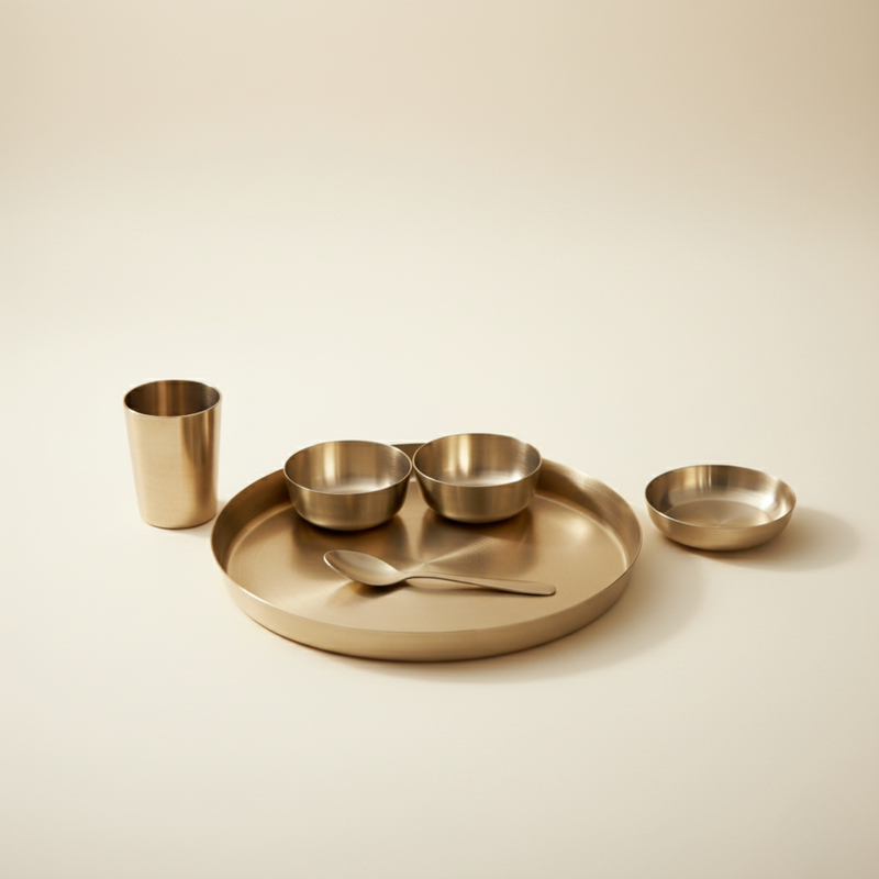 PURE TIN BRONZE THALI SET 11'' PURE TIN BRONZE THALI SET 11''
