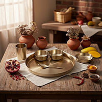 PURE TIN BRONZE THALI SET 11'' PURE TIN BRONZE THALI SET 11''