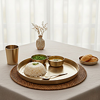 PURE TIN BRONZE THALI SET 12''