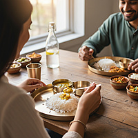 PURE TIN BRONZE THALI SET 12''