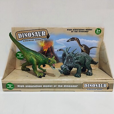 Dinosaur Simulation Model Set of 2 Pcs