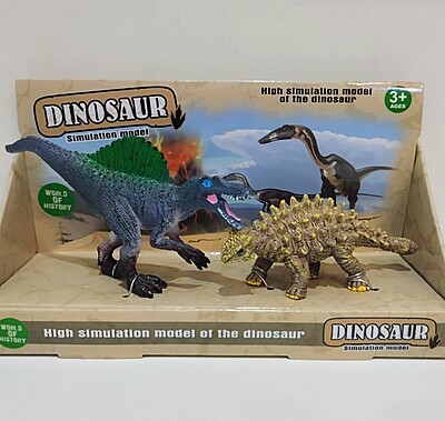 Dinosaur Simulation Model Set of 2 Pcs