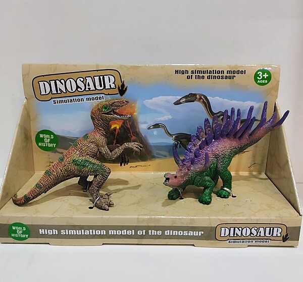 Dinosaur Simulation Model Set of 2 Pcs