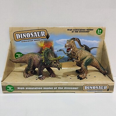 Dinosaur Simulation Model Set of 2 Pcs