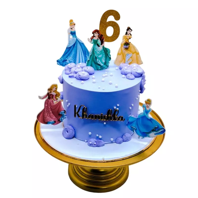 Disney Princess-themed birthday cake