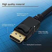 Display Cable (Male to Male) 2.0 Cable, 8K@60Hz UHD Resolution, 40 GBPS Transmission Speed For TV, Laptop, Projector, Monitor