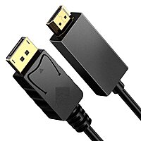 DisplayPort (M) to HDMI (M) Cable (4K*2K), 1080P ,Gold-Plated Converter Cable for HDTV, Smart-TV, Projector, Laptop, Desktop, HD-Monitor, Gaming Device (1.5m) DisplayPort (M) to HDMI (M) Cable (4K*2K), 1080P ,Gold-Plated Converter Cable for HDTV, Smart-TV, Projector, Laptop, Desktop, HD-Monitor, Gaming Device (1.5m)