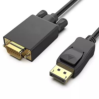 Display Port Male To VGA Male Cable Display Port Male To VGA Male Cable