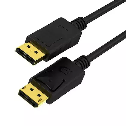 Display port Male to Display Port Male Cable supports resolutions upto 3840x2160 @60Hz