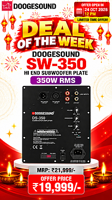 Doogesound DS-350 Class D Subwoofer Amplifier Plate, 350W RMS Doogesound DS-350 Class D Subwoofer Amplifier Plate, 350W RMS