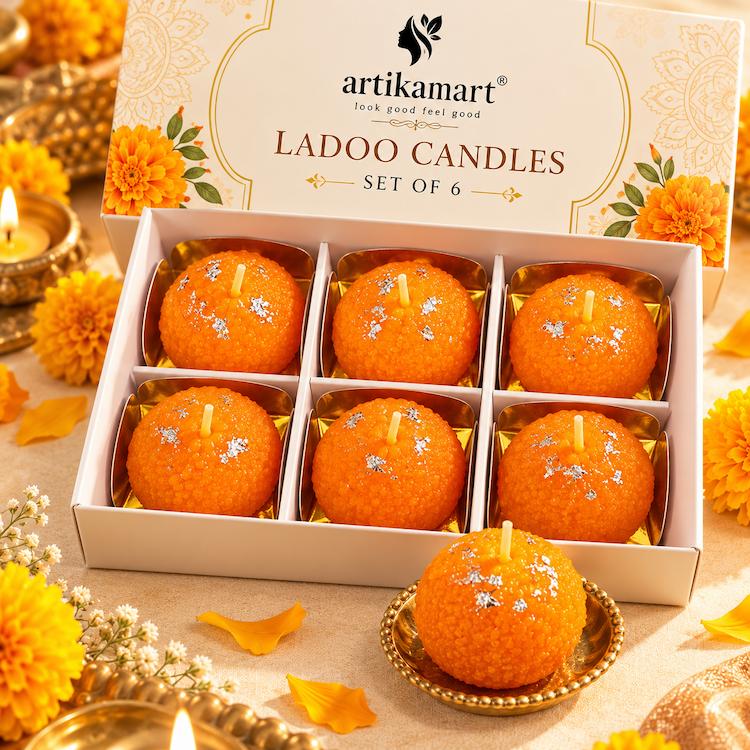 Diwali Candle - Mithai Sweets - Ladoo - 6pc