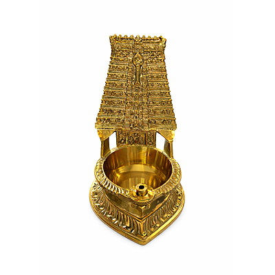 Brass Lord Murugan Temple Diya