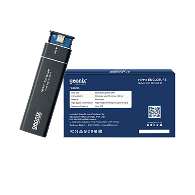 Geonix External NVMe SSD Enclosure, NVMe Enclosure Geonix External NVMe SSD Enclosure, NVMe Enclosure