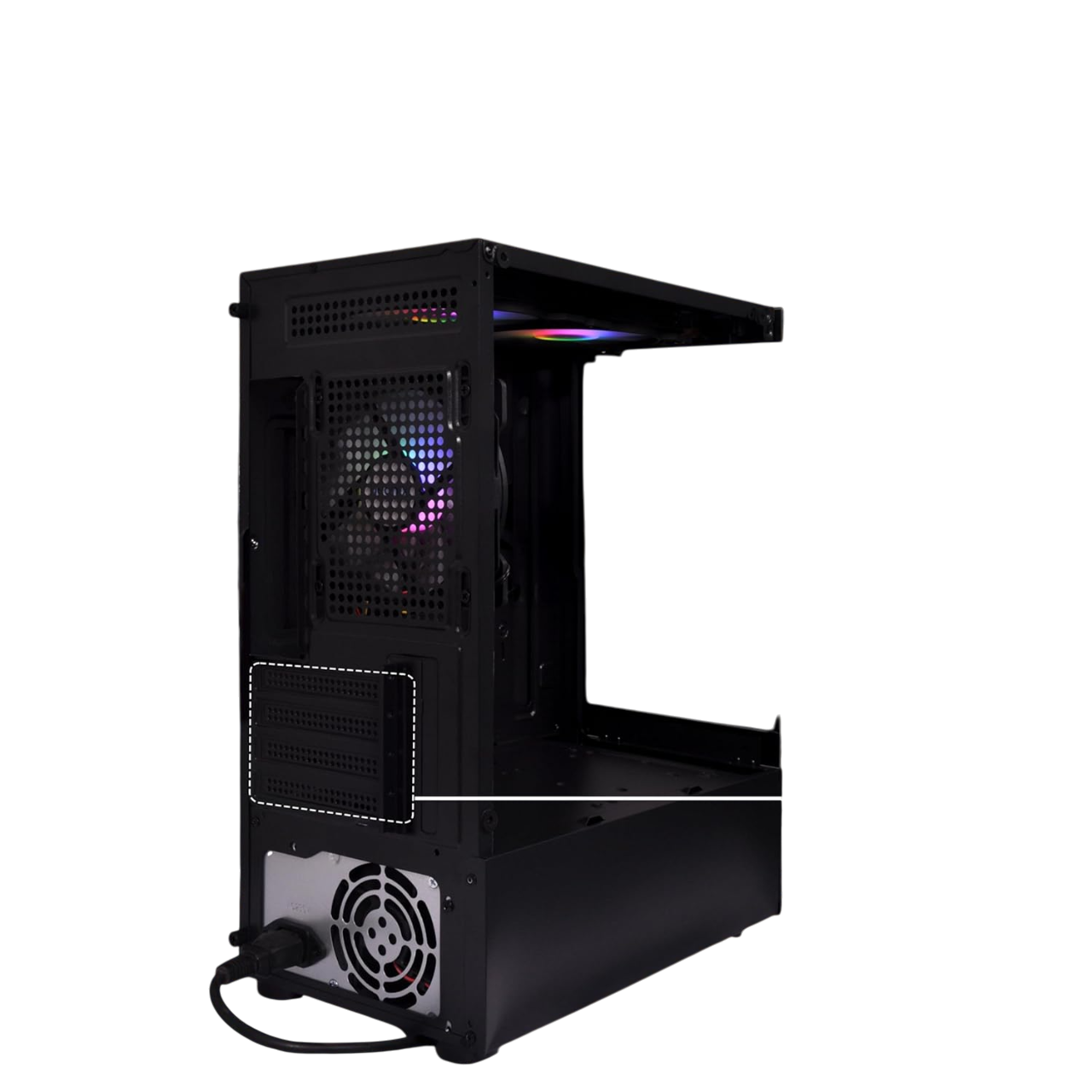 Geonix Tempered_Glass ATX Gaming Cabinet Black, X30W