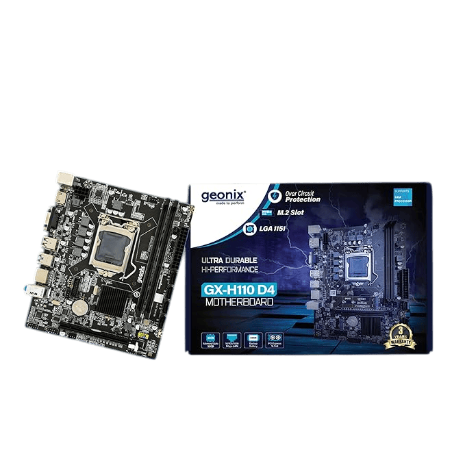 Geonix DDR4 Motherboard, LGA 1151, 6th/7th Gen, 2133/2400/2666 MHz, 3.0 USB, GX-H110 D4