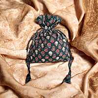 Zardozi Block Printed Potli Bag