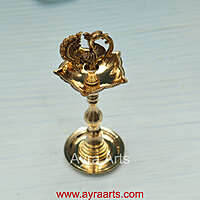 Brass Peacock Standing Diya vilakku Small