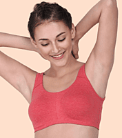 ENAMOR Low Impact Women's Cotton Everyday Sports Bra - All Day Comfort, Non Padded, Wirefree, High Coverage SBO6