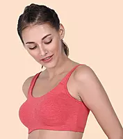 ENAMOR Low Impact Women's Cotton Everyday Sports Bra - All Day Comfort, Non Padded, Wirefree, High Coverage SBO6