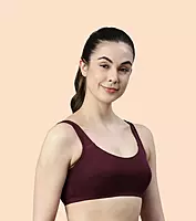 ENAMOR Low Impact Women's Cotton Everyday Sports Bra - All Day Comfort, Non Padded, Wirefree, High Coverage SBO6