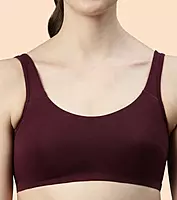 ENAMOR Low Impact Women's Cotton Everyday Sports Bra - All Day Comfort, Non Padded, Wirefree, High Coverage SBO6