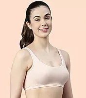 ENAMOR Low Impact Women's Cotton Everyday Sports Bra - All Day Comfort, Non Padded, Wirefree, High Coverage SBO6