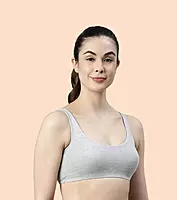 ENAMOR Low Impact Women's Cotton Everyday Sports Bra - All Day Comfort, Non Padded, Wirefree, High Coverage SBO6