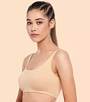 ENAMOR Low Impact Women's Cotton Everyday Sports Bra - All Day Comfort, Non Padded, Wirefree, High Coverage SBO6
