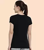 Enamor Essentials Womens Short Sleeve Crew Neck Slim Fit Stretch Cotton Tee - E047