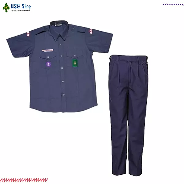 Scout Master Uniform Set Stitched (Half Shirt & Full Pant)