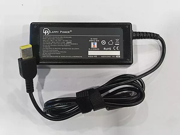 Laptop Adapter compatible for LENOVO (65W 3.25A 20V) Slim Tip Yellow USB Pin
