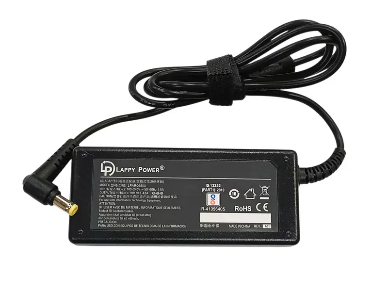 Laptop Adapter compatible for ACER (65W 3.42A 20V) - 5.5mm x 1.7mm Pin yellow pin