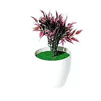 Artificial Flower Plant with Red Leaves