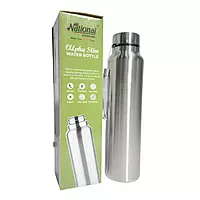 National Alpha Slim Stainless Steel Water Bottle, 1000ml