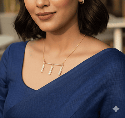 Necklace Pearl Three Lines