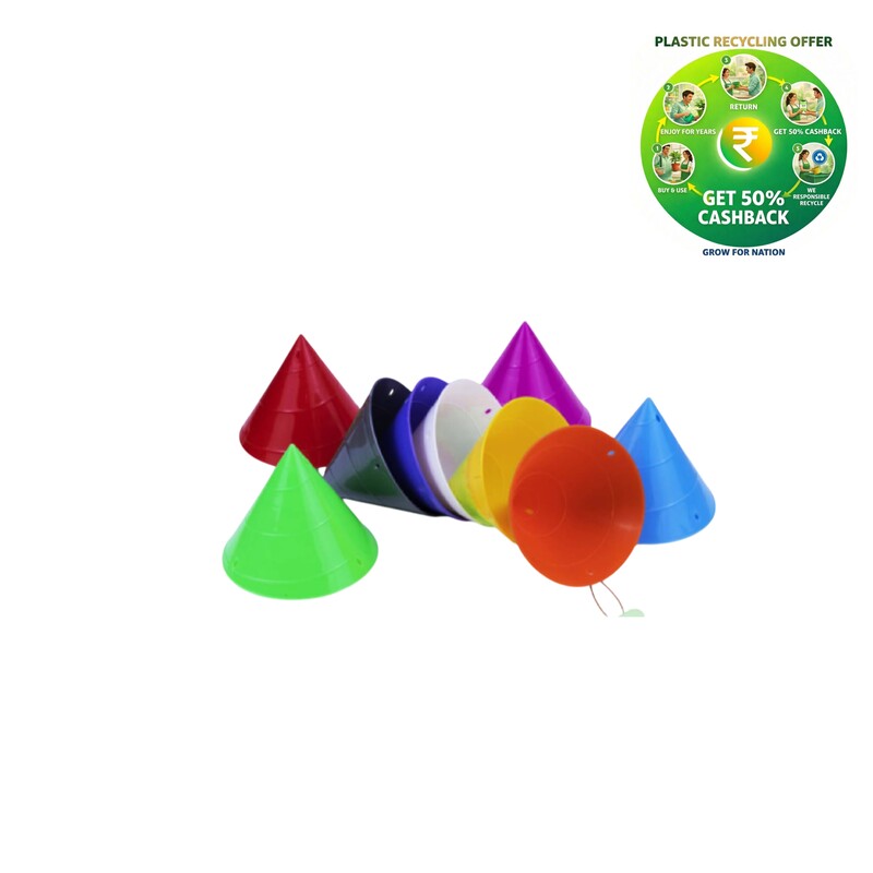 Cone Pot | 4.5 Inch Plastic Planter | Indoor & Balcony Planter