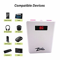 Zeal 10400mAh Power Bank – Dual USB Port, Ergonomic Design (Multicolor)