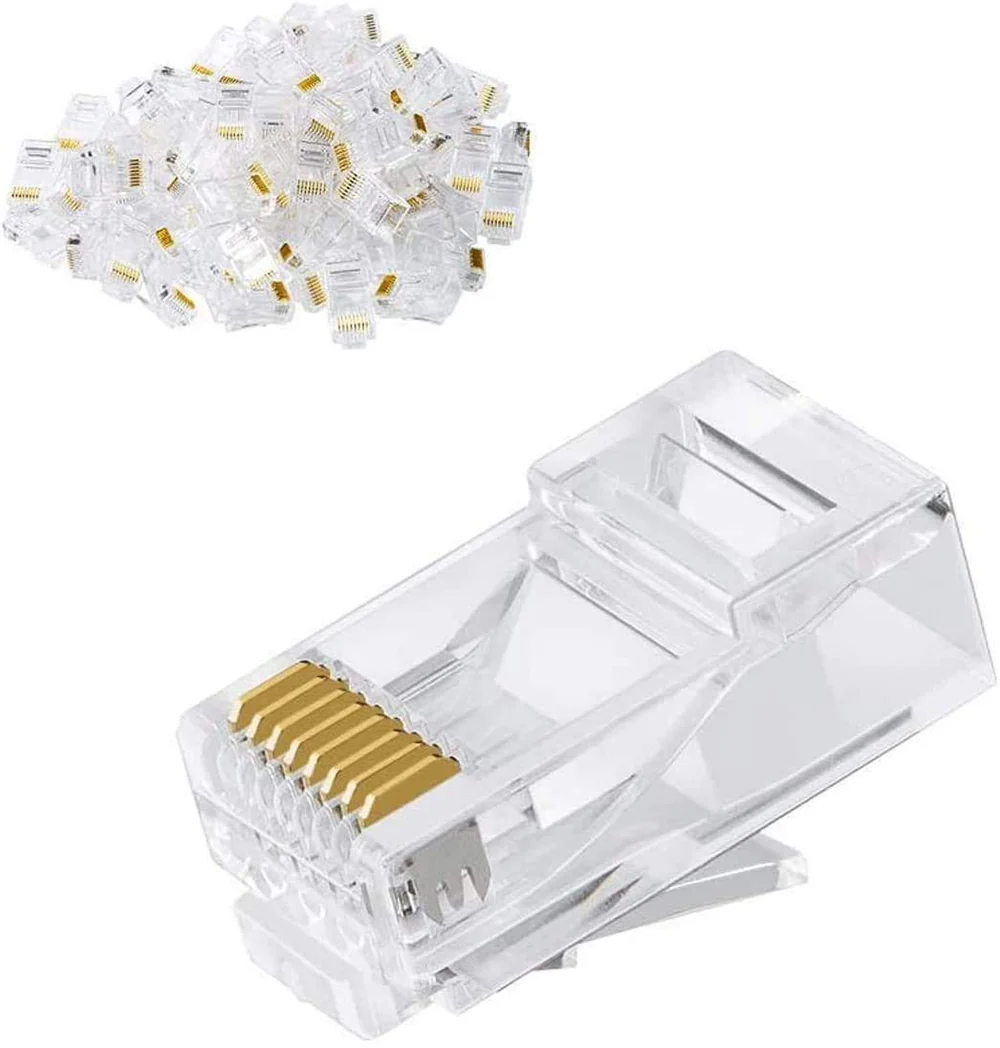 RJ45 Ethernet Crimp Connectors For LAN, UTP and PoE Networks ,Compatible for Cat5/Cat5e/Cat6 Cables RJ45 Ethernet Crimp Connectors For LAN, UTP and PoE Networks ,Compatible for Cat5/Cat5e/Cat6 Cables
