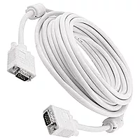 VGA Male to Male ,15-Pin Cable/Adapter for PC, Monitor, Projector, Laptop, TV, LCD/LED (White)