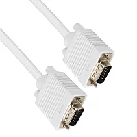 VGA Male to Male ,15-Pin Cable/Adapter for PC, Monitor, Projector, Laptop, TV, LCD/LED (White)