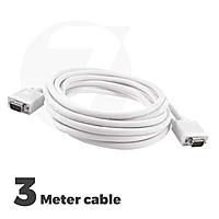 VGA Male to Male ,15-Pin Cable/Adapter for PC, Monitor, Projector, Laptop, TV, LCD/LED (White)