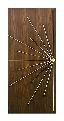 Sophisticated HDHMR Profile Door with Deco Paint and Brass Accents