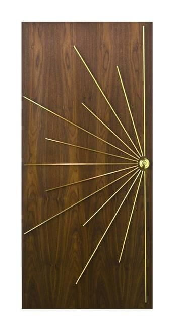 Sophisticated HDHMR Profile Door with Deco Paint and Brass Accents