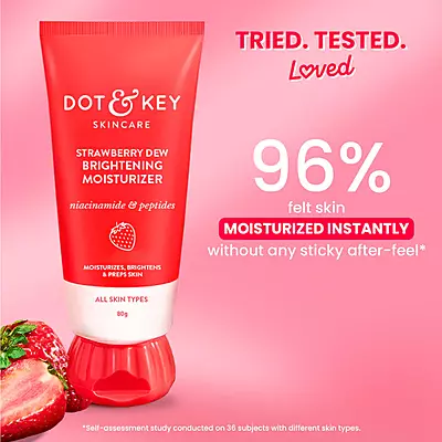 Dot & Key Strawberry Dew Brightening Moisturiser with Niacinamide & Peptides Dot & Key Strawberry Dew Brightening Moisturiser with Niacinamide & Peptides